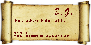 Derecskey Gabriella névjegykártya