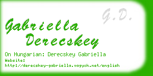 gabriella derecskey business card